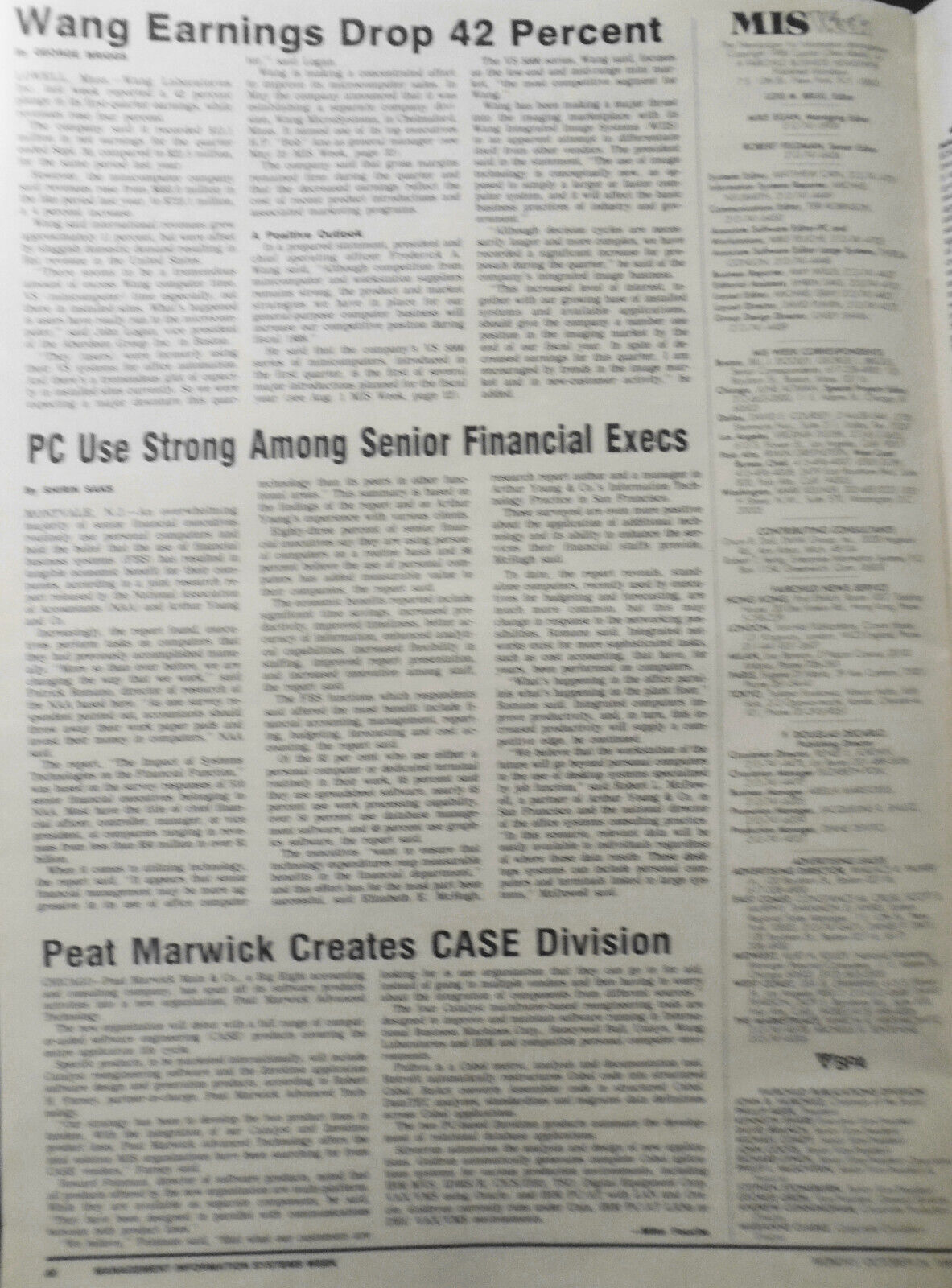 MIS Week, October 2, 1988