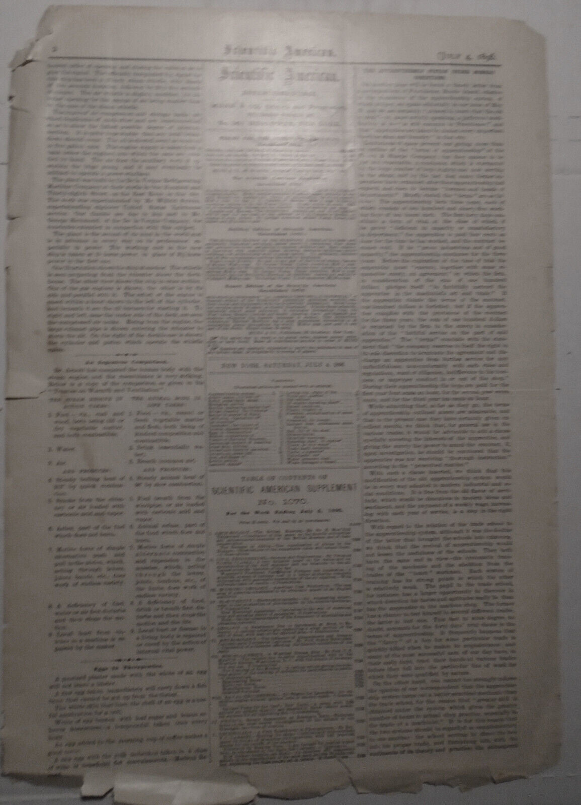 Oil Engine Signaling Plant On United States Lightship - Scientific American 1896