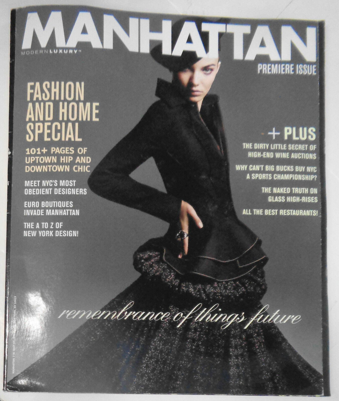 Manhattan Modern Luxury Magazine. Premiere issue, September/October 2008