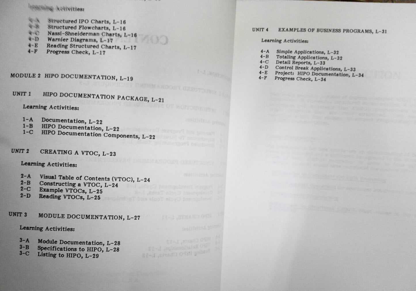 Structured COBOL - Structured Documentation - Student Manual, by CDI. 1990.
