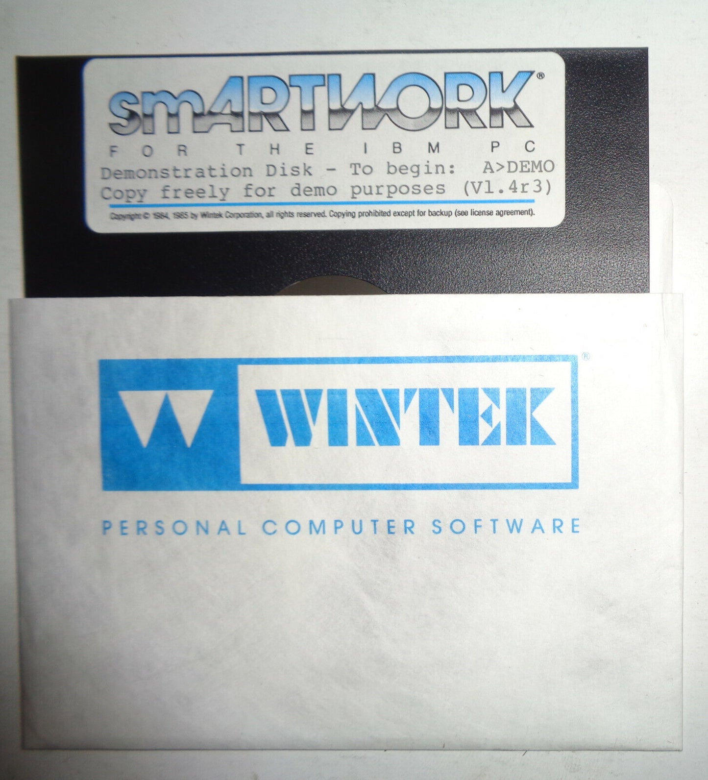 smARTWORK 1.4 r3 by Wintek Demonstration Disk, 1985 Circuit-board design for PCs