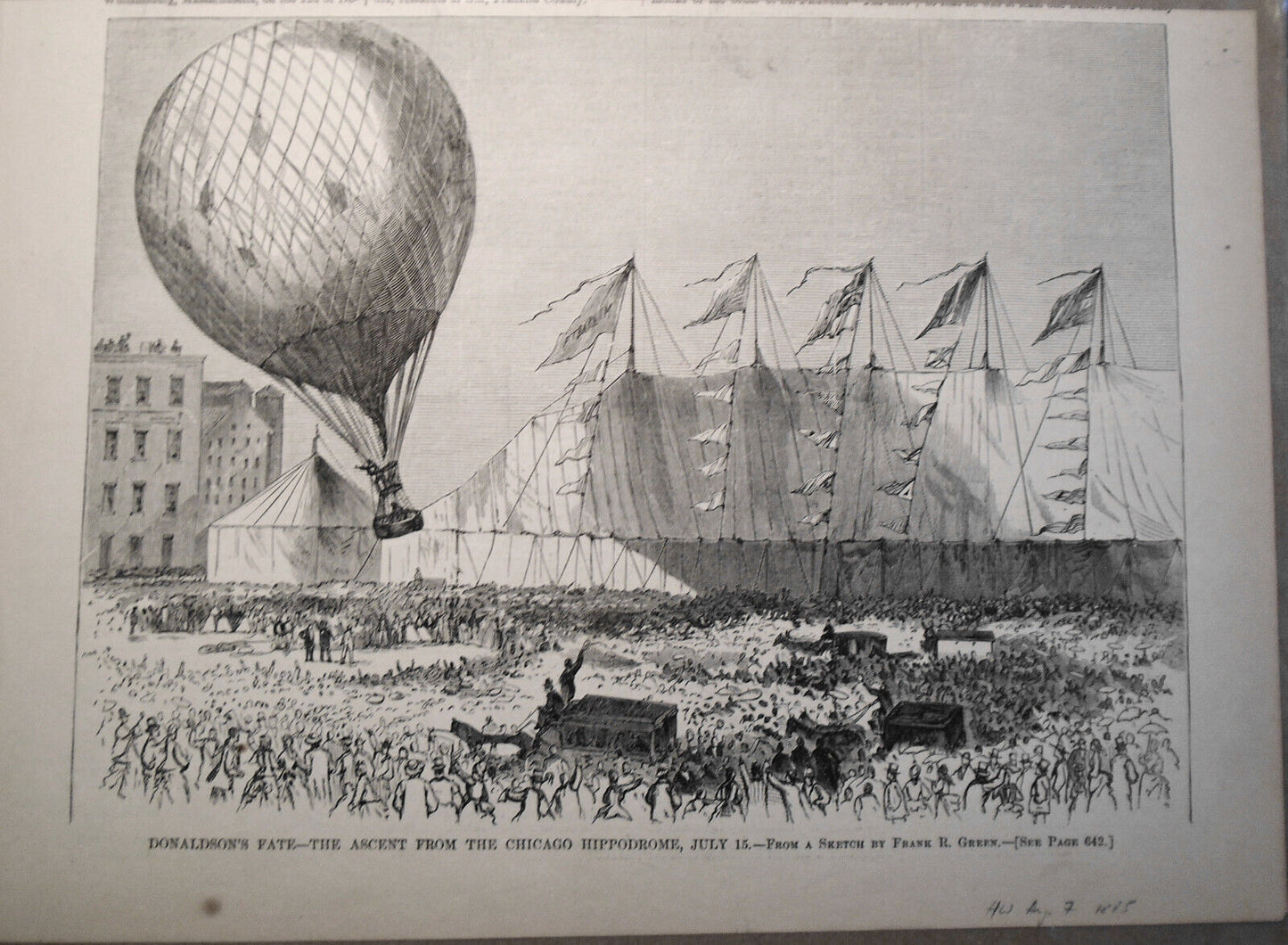 Donaldson 's Fate - The Ascent from the Chicago Hippodrome. April, 1875