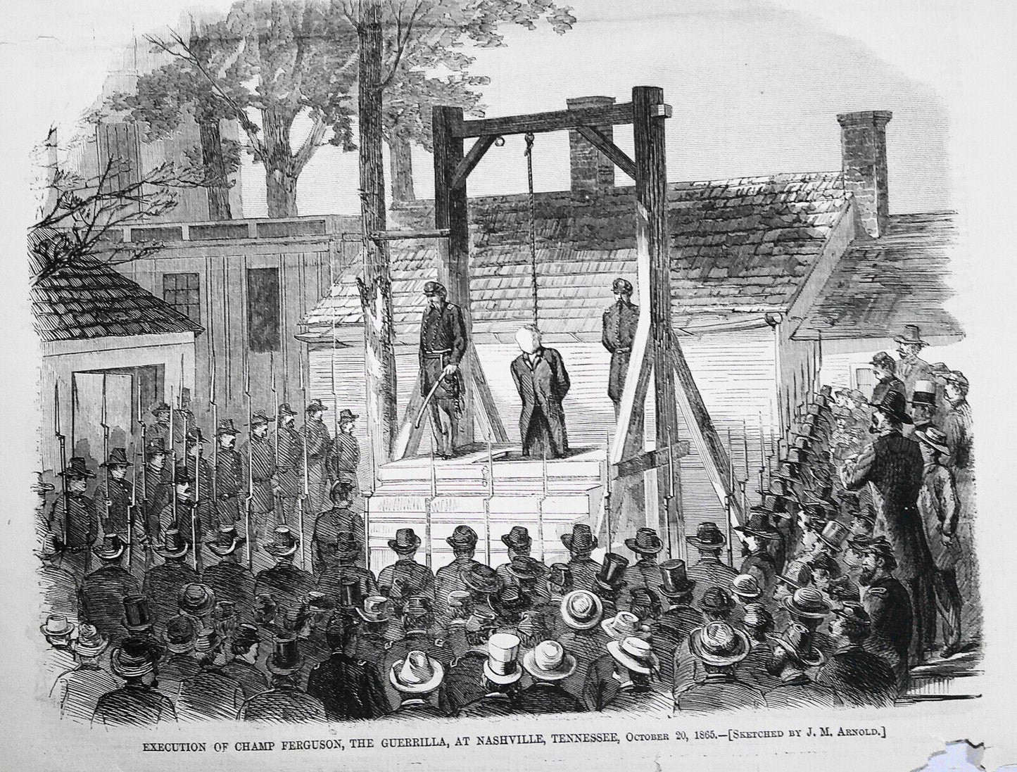 Execution of Champ Ferguson - Harper's Weekly, November 11, 1865 - Original