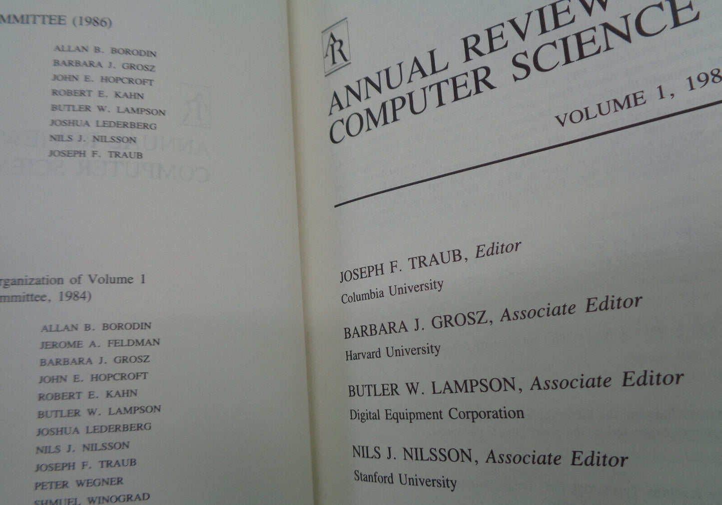 Annual Review of Computer Science - 4 Vol Set 1986 to 1990. Brand new Hardcovers