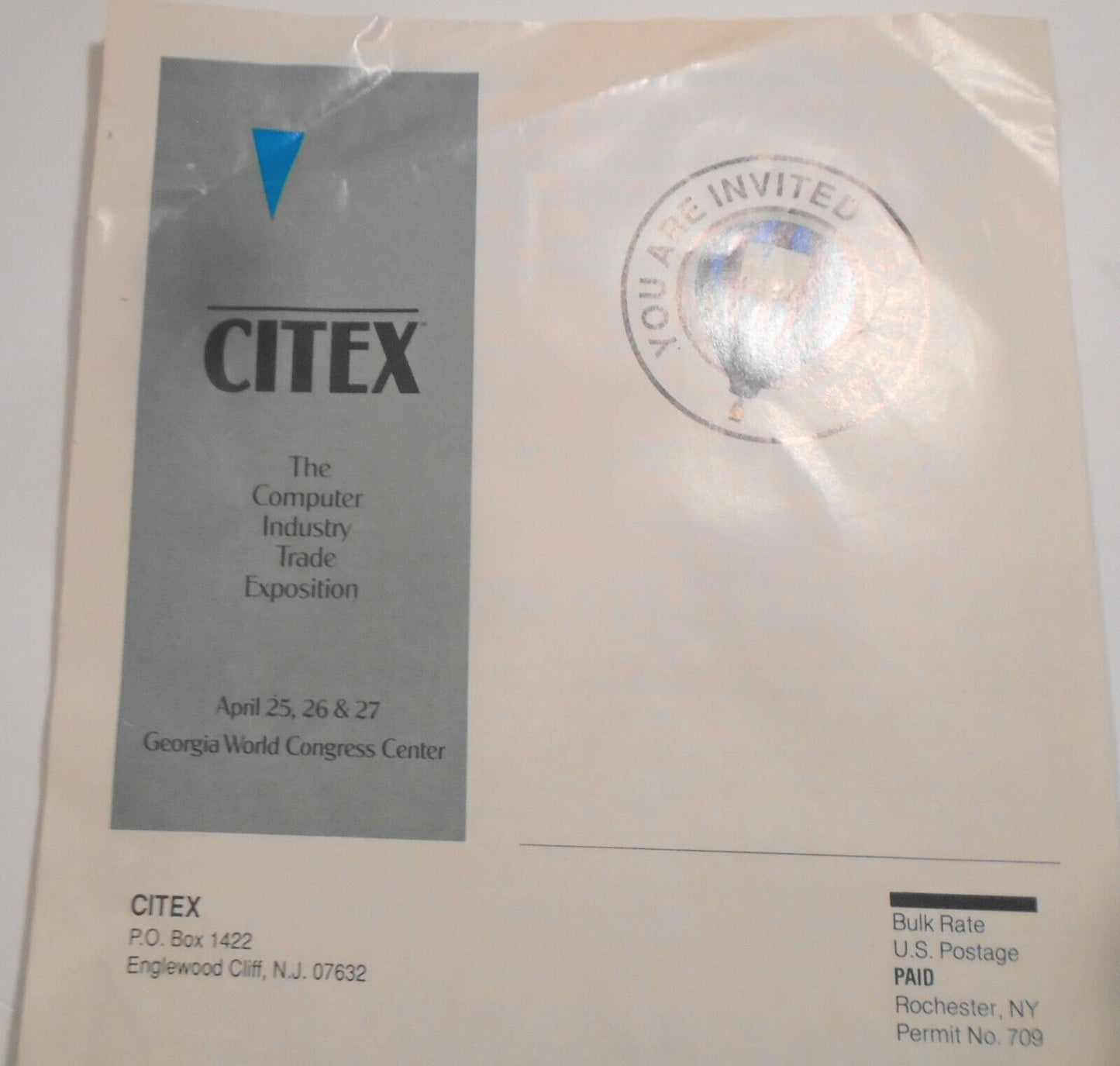 CITEX 1989 - "only computer trade show to address Southern market" - Program