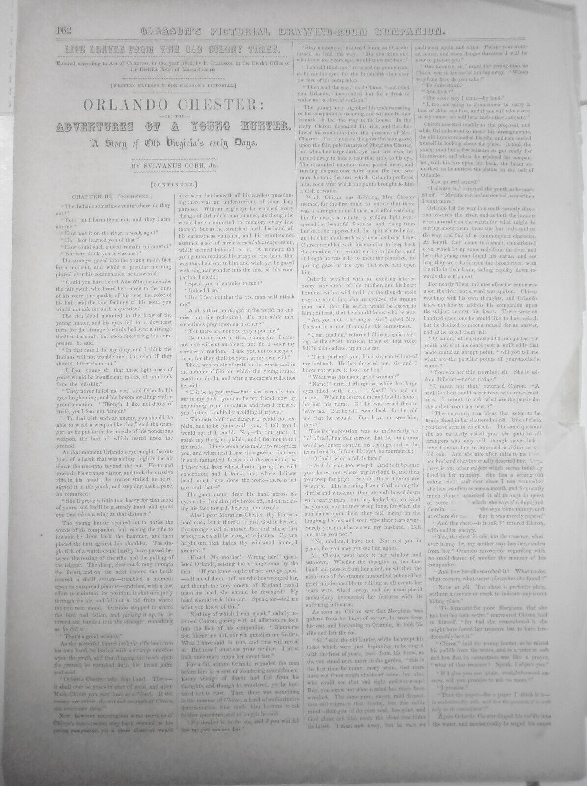 Steamship Eastern State, in Boston Harbor - Gleason's Pictorial - March 13, 1852