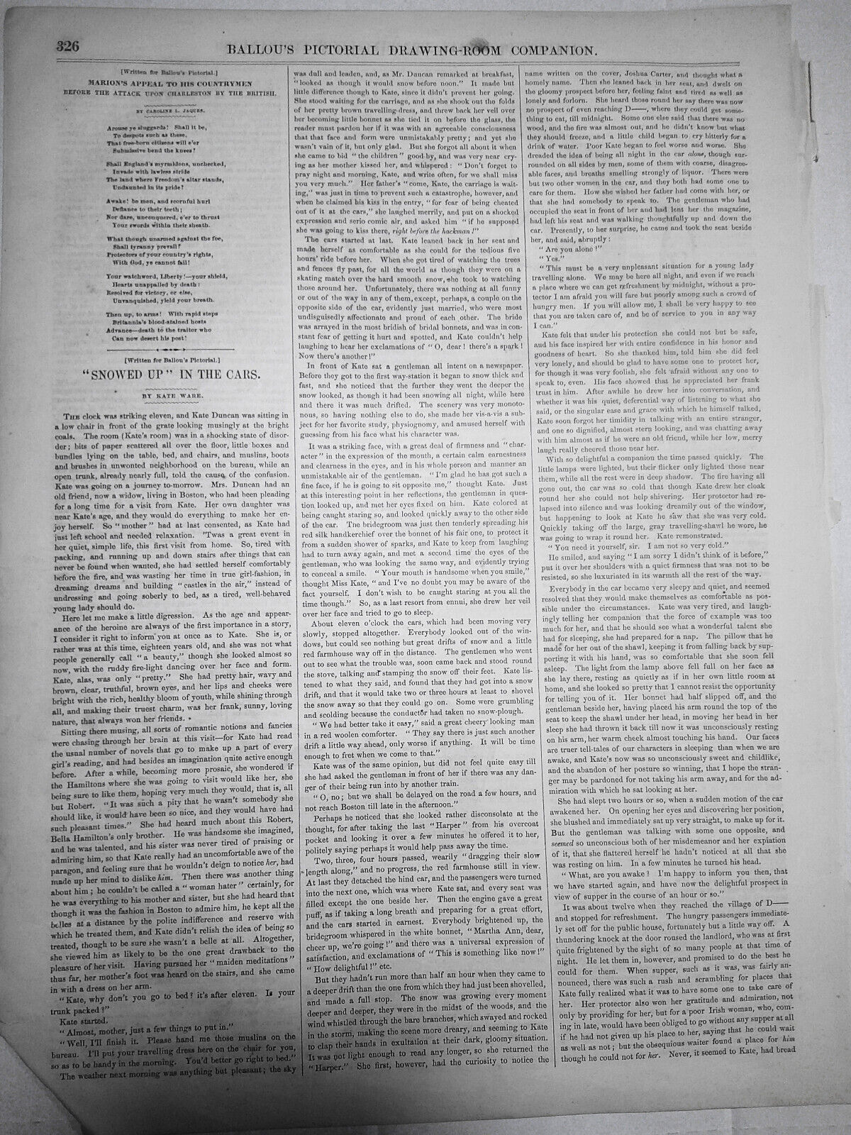 Women of Trebizond + The Subaqueous Lamp - Ballou's Pictorial, May 22, 1857.