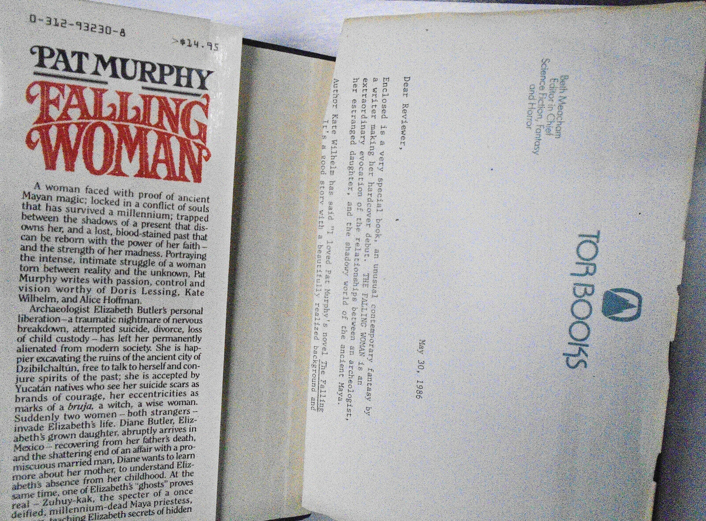 Pat Murphy: The Falling Woman SIGNED 1st Edition 1986 Fine/Fine. Review copy. HC