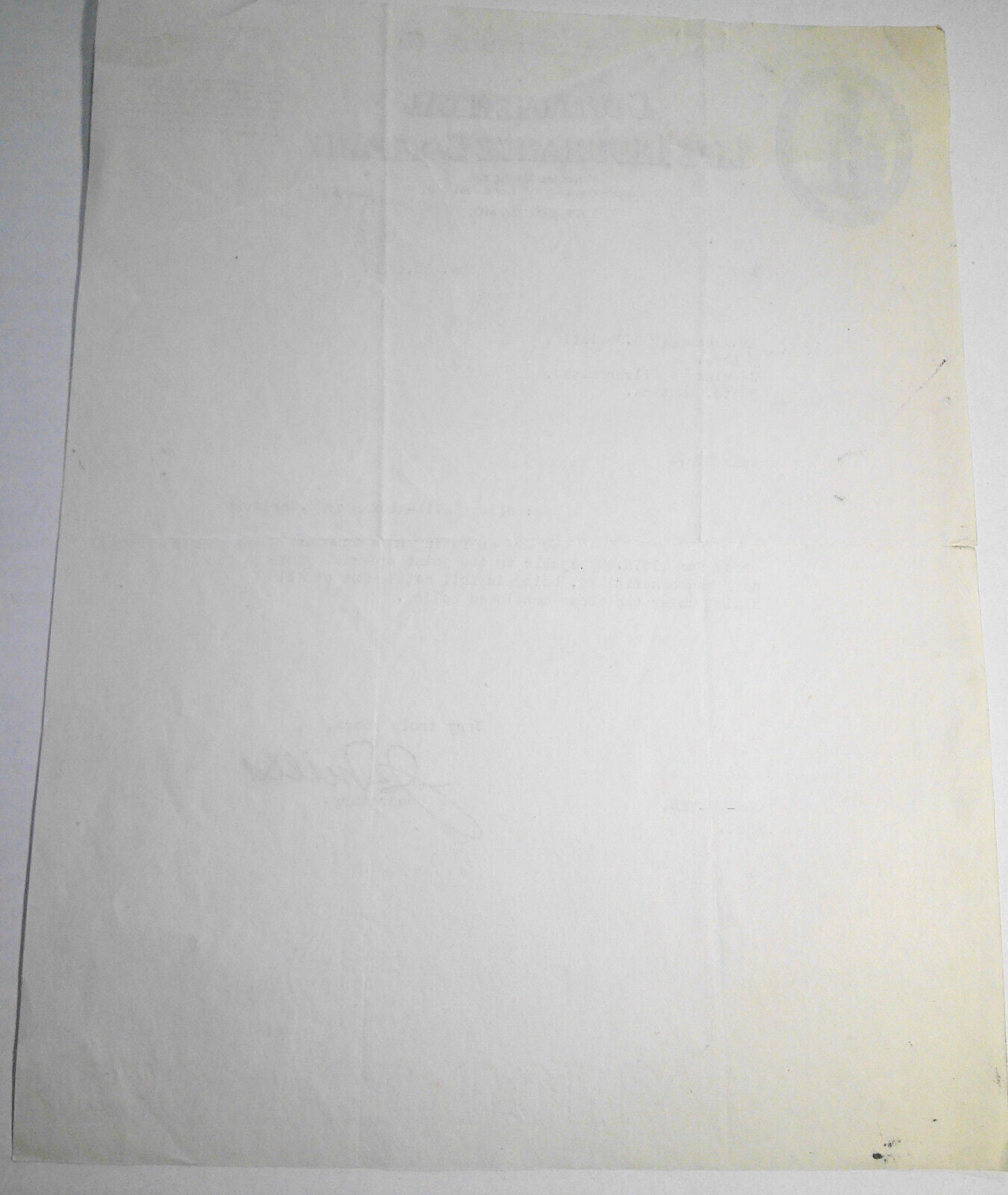 1925 Continental Life Insurance Company, St. Louis, MO, settlement letter