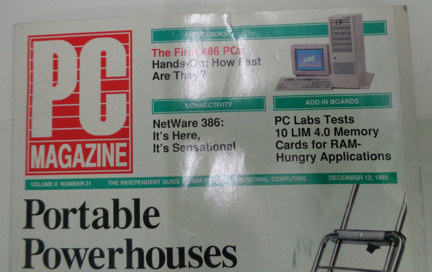 PC Magazine December 1986 - Portable Powerhouses, First 486s, Netware 386...