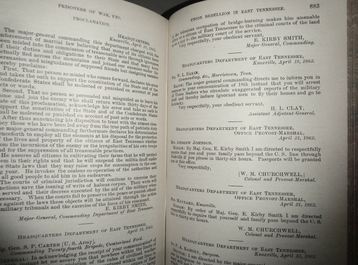 1894 The War of Rebellion - Ser 2 Vol 1 - Texas Surrender, Prisoners, Slaves etc