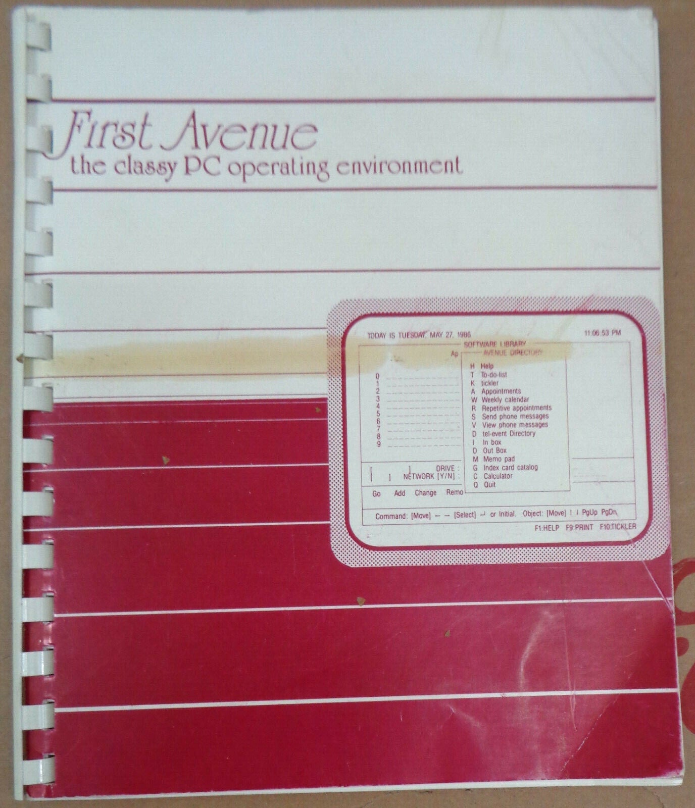 First Avenue - "the classy PC operating environment", by Canal Systems, 1986.