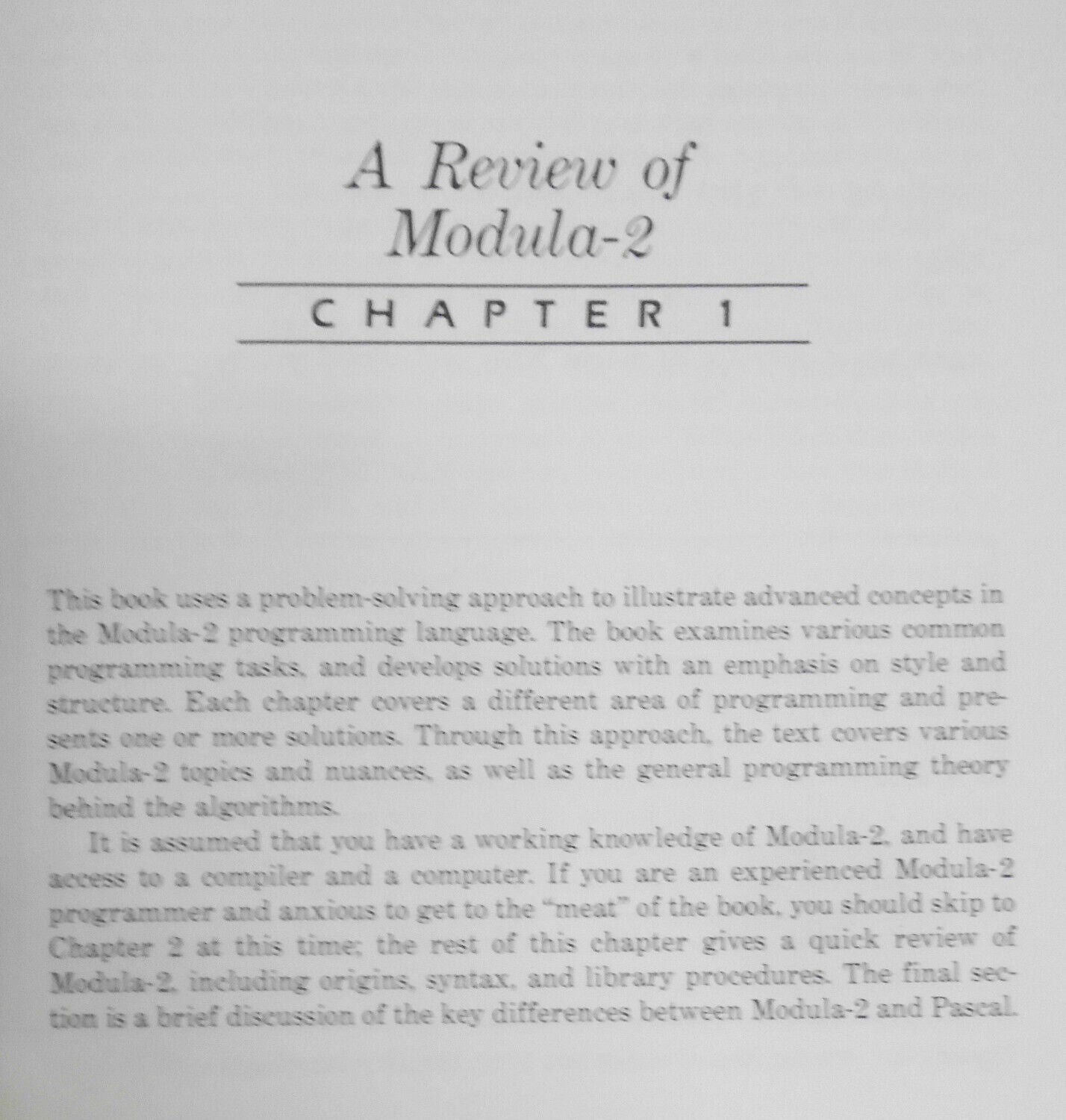 Advanced Modula-2, by Herbert Schildt. 1987. First edition. Softcover. Fine.