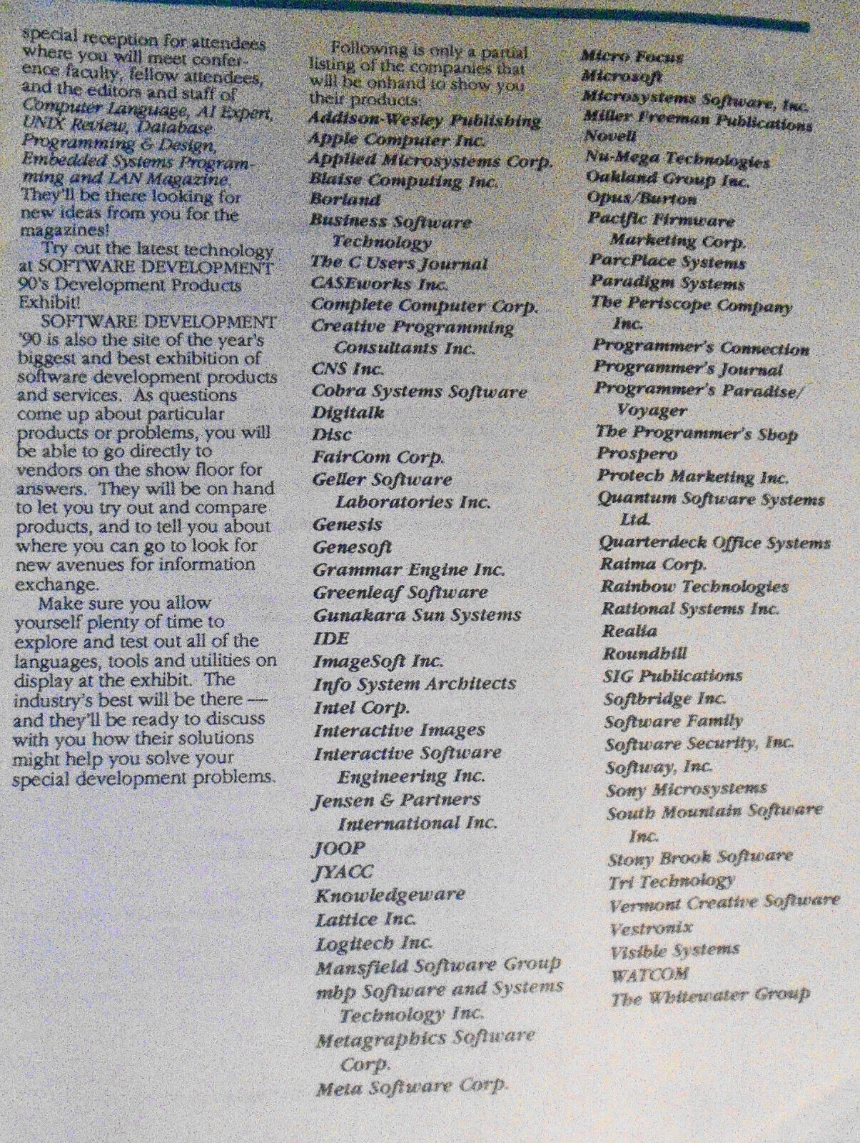 Software Development '90 Conference Program - Oakland, CA, February 6-9, 1990