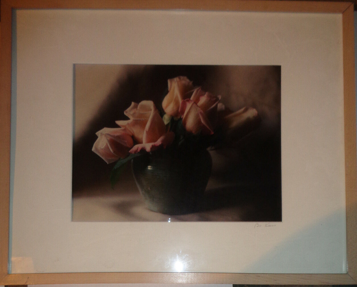 Bo Kass : Pink flowers in vase - SIGNED original C-Print.