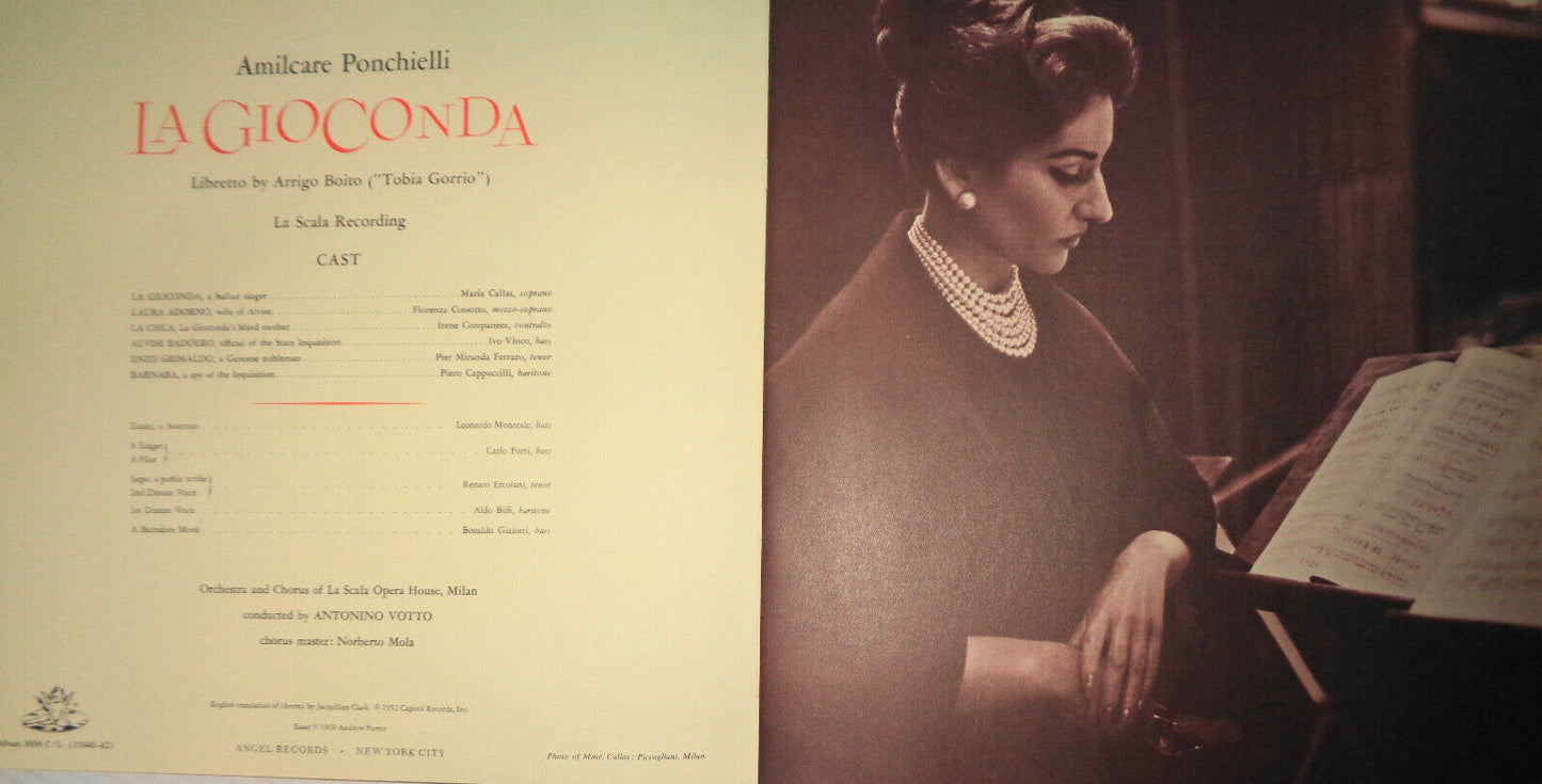 CALLAS : TEATRO ALLA SCALA - AMILCARE PONCHIELLI, LA GIOCONDA - 3 LP SET - 1960