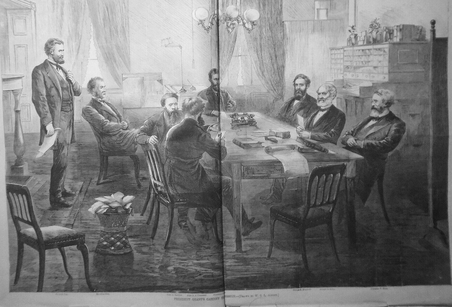 Harper's Weekly April 3, 1869: Grant cabinet; Sing Sing riot; Fulton Fish Market