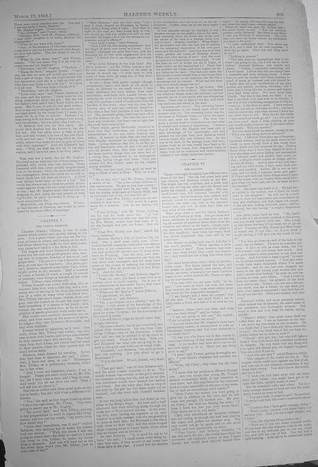 Rations for Indians + Horrors of Emigrant Ship. Harper's Weekly, March 27, 1869