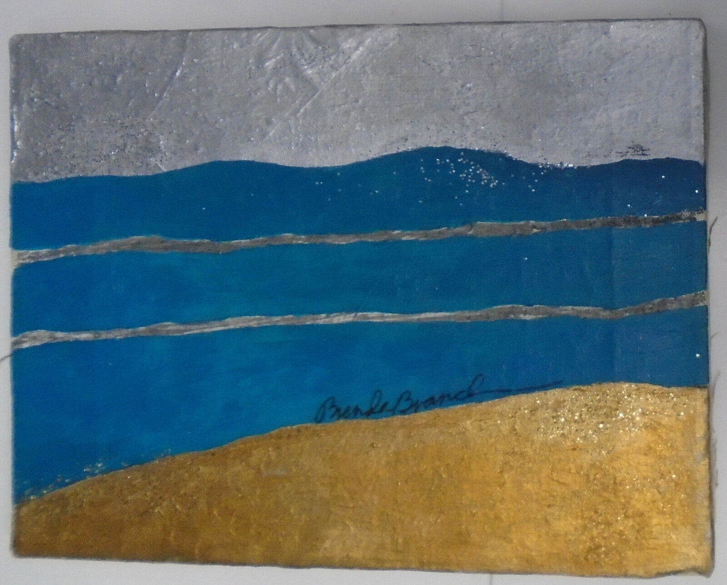 Brenda Branch : Undine - gouache, oil on canvas. SIGNED.