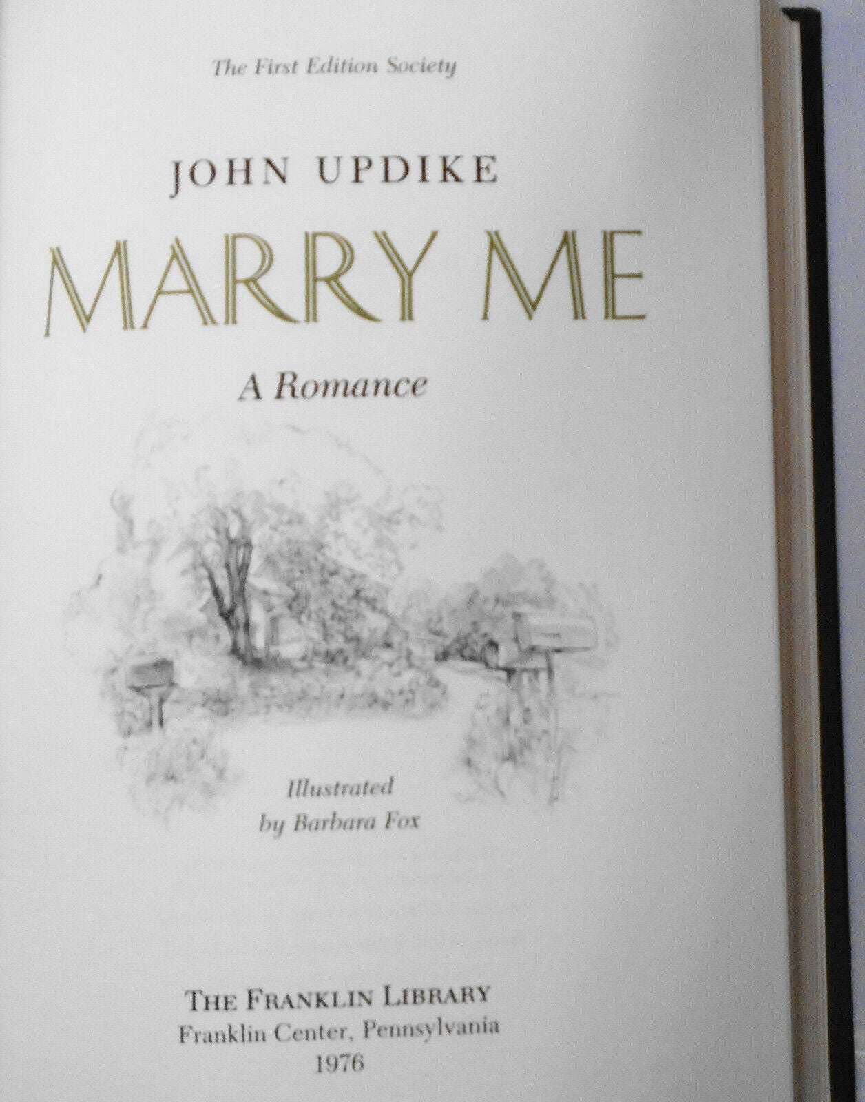 John Updike ~ Franklin Library ~ Marry Me ~1st Edition 1976 ~ Leather ~