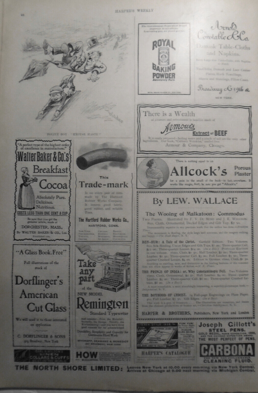 Harper's Weekly, January 22, 1898 - Porcelain Artists of Japan, Battleships etc