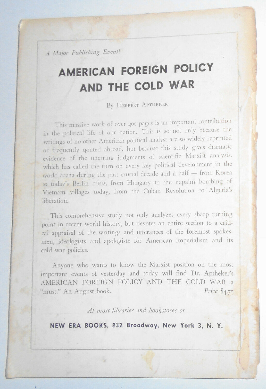 Mainstream, August 1962 - William Faulkner the man and the myths - S Finkelstein