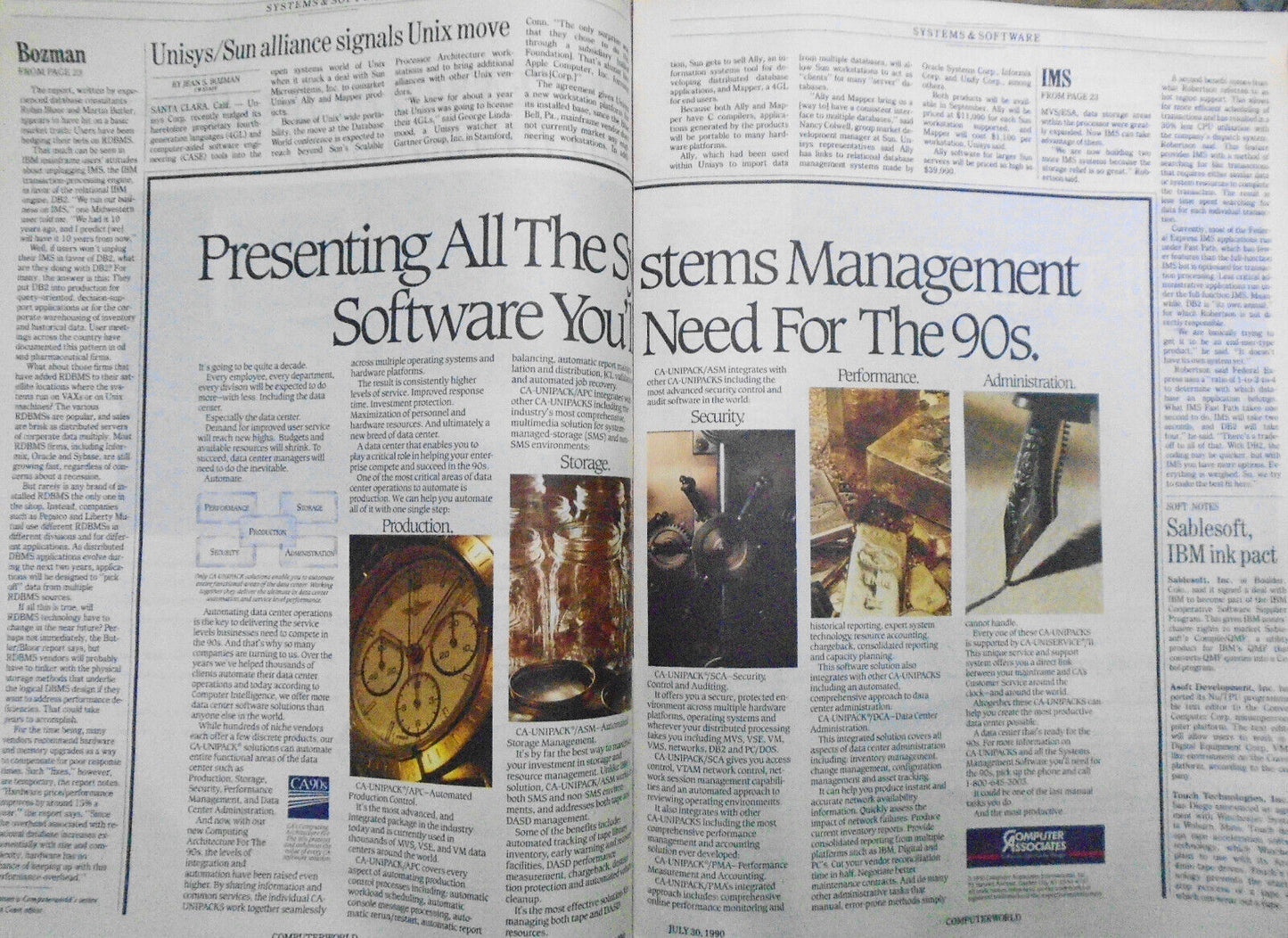 Computerworld Magazine, July 30, 1990 - DEC cutbacks, etc