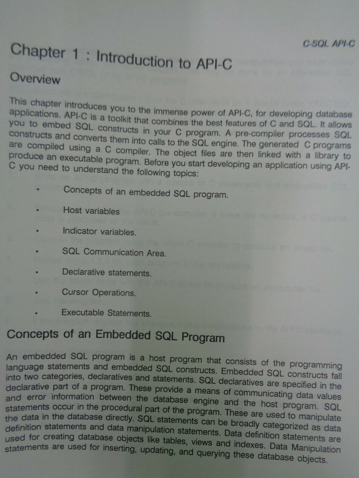 C-SQL, for DOS, by Coromandel - Beta Release 1989. 4 Manuals, 3 floppies (5 1/4)