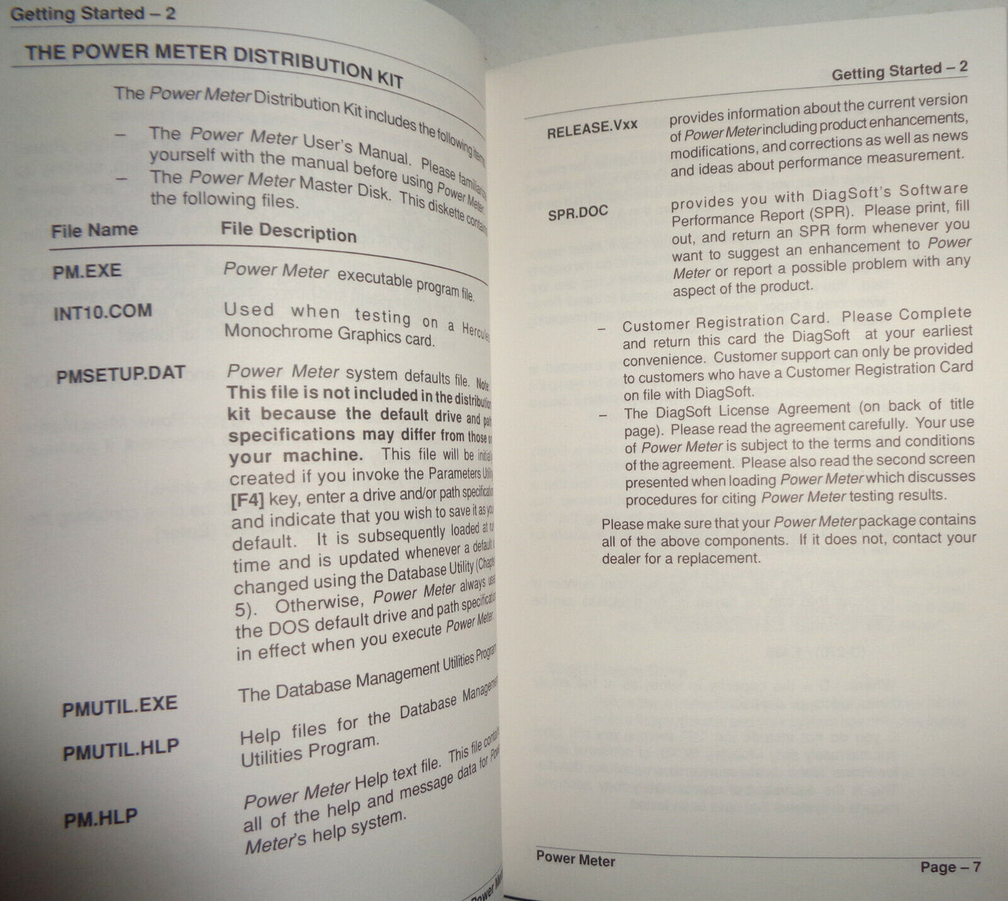 Power Meter, by DiagSoft, 1990. PC performance measurement tool for IBM 5 1/4 in