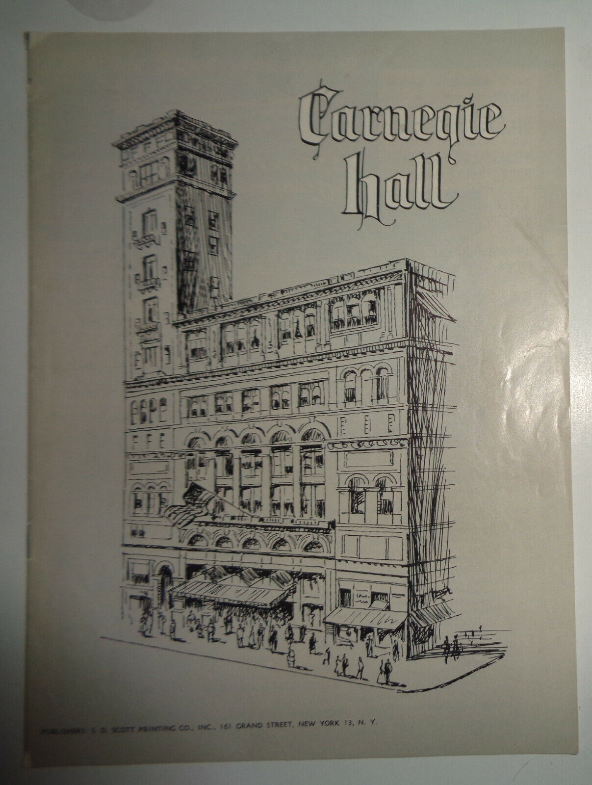 LILI CHOOKASIAN, CONTRALTO NEW YORK PHILHARMONIC PROGRAM, CARNEGIE HALL, 1961.