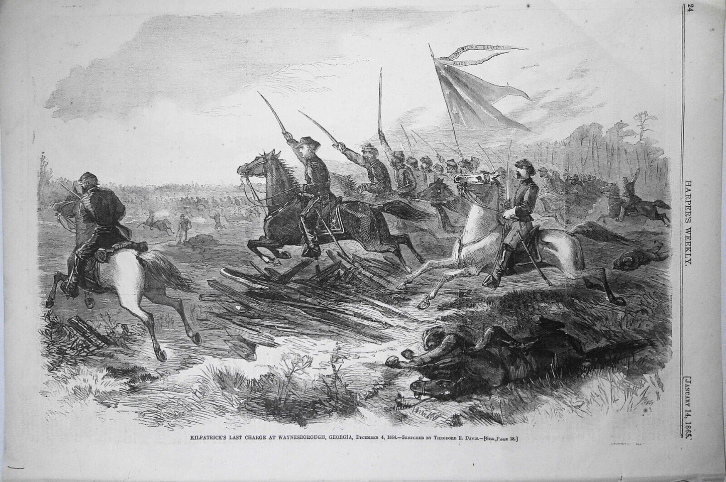 Map of Wilmington and its defenses - Harper's Weekly, January 14, 1865
