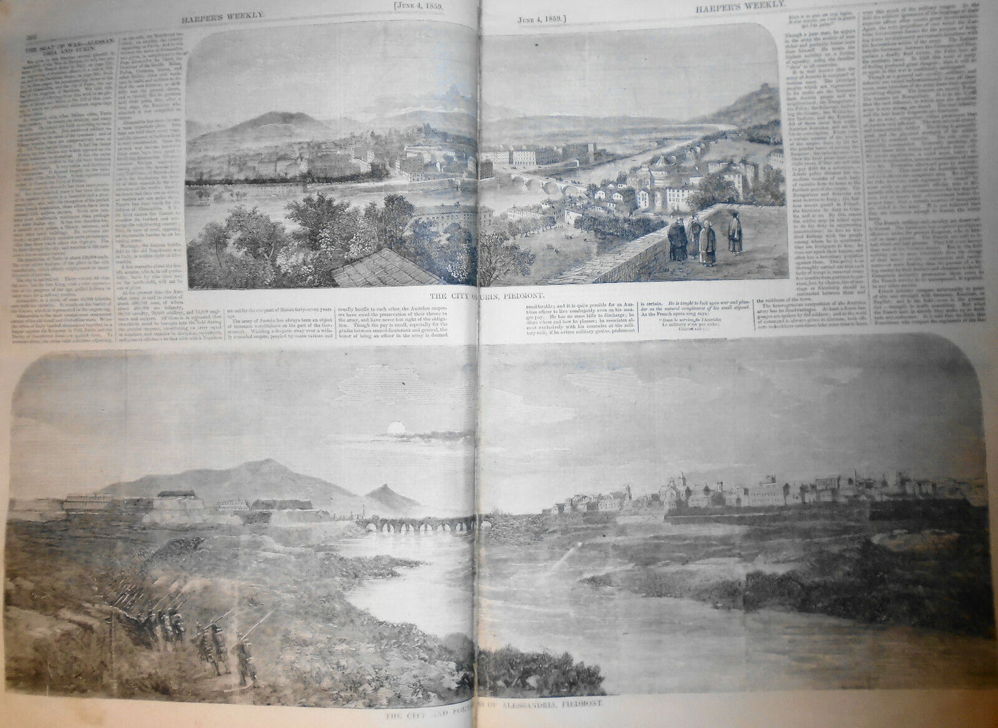 Harper's Weekly - Original Complete Issue - June 4, 1859 "War In Europe"