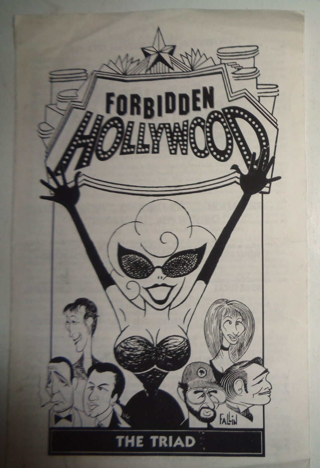 FORBIDDEN HOLLYWOOD by Gerard Alessandrini - PROGRAM - 1996 - The Triad, NYC
