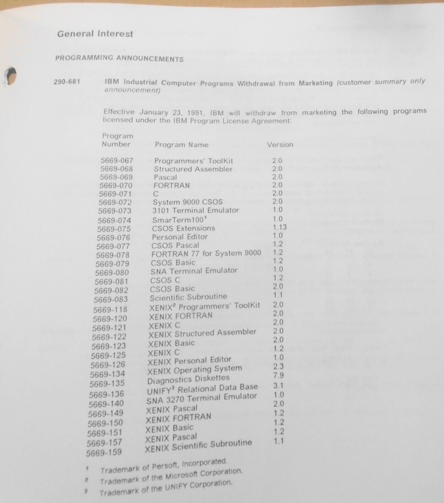 IBM Announcement Letter Summary, 10/23/1990 : System/370, Cooperative Processing