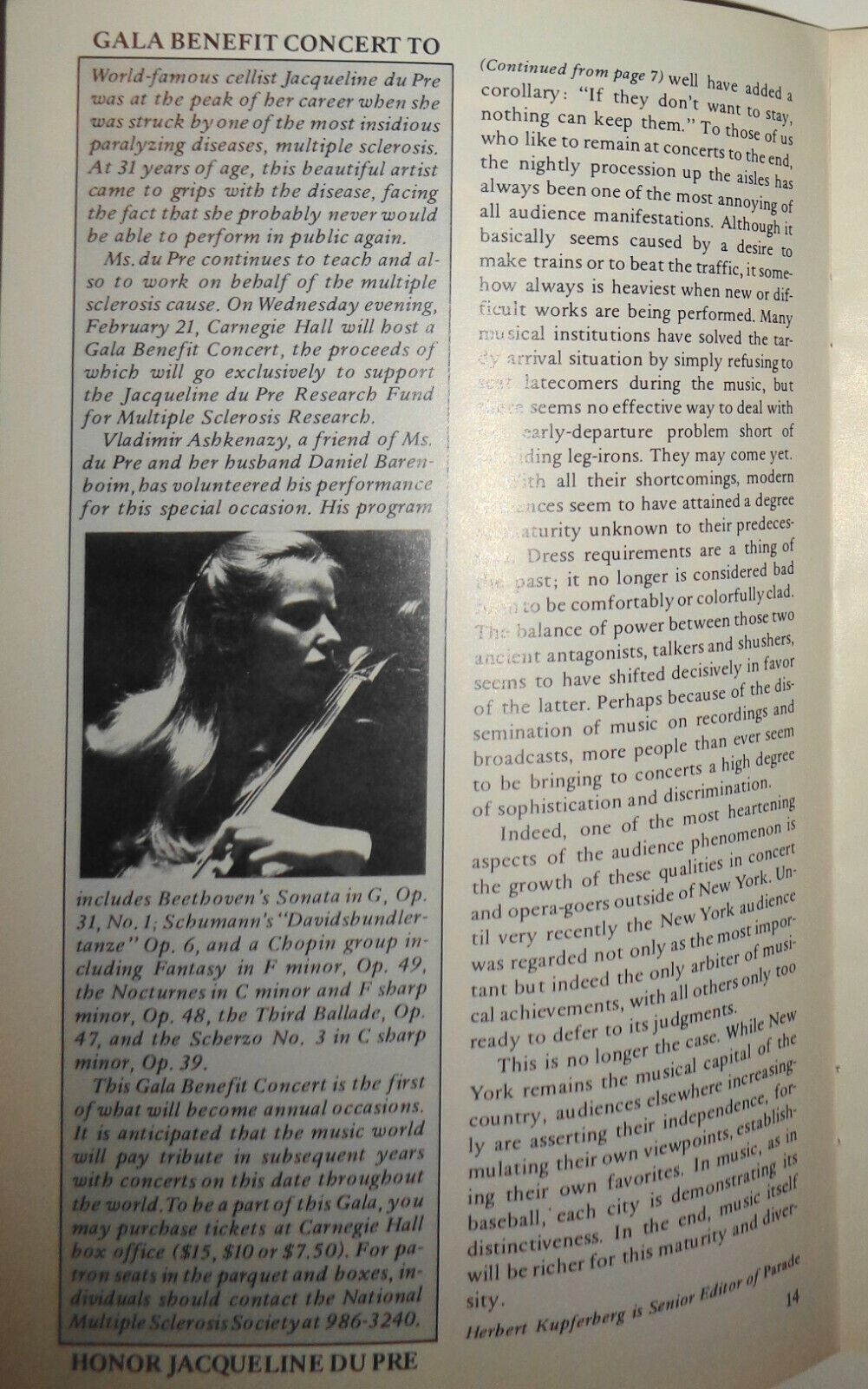 NATIONAL SYMPHONY ORCH - STAGEBILL JAN 1979 Rostropovich, Vishnevskaya, Du Pre