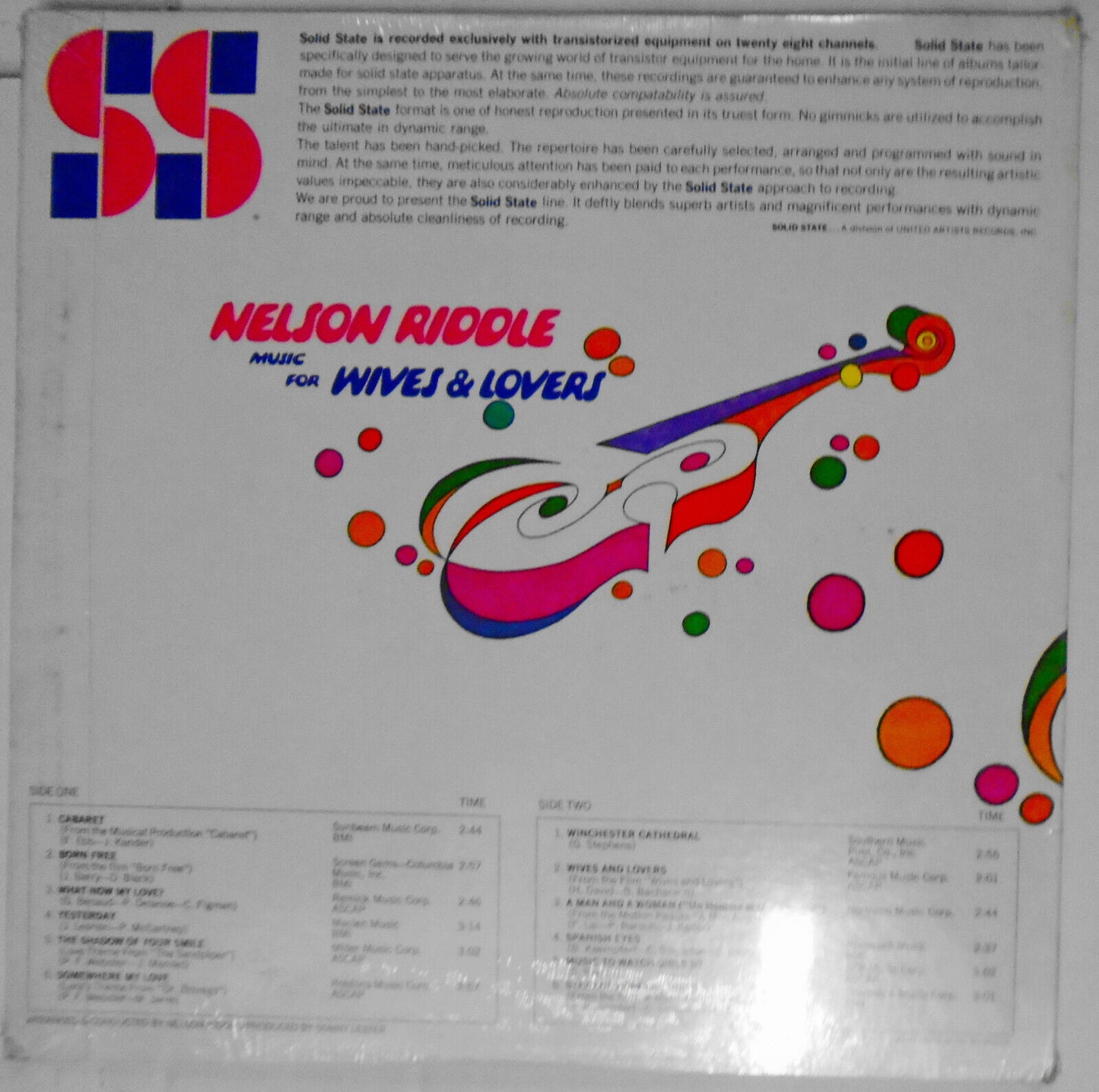 Nelson Riddle : Music for Wives & Lovers - LP - NEW, SEALED! 1967 SM-17013