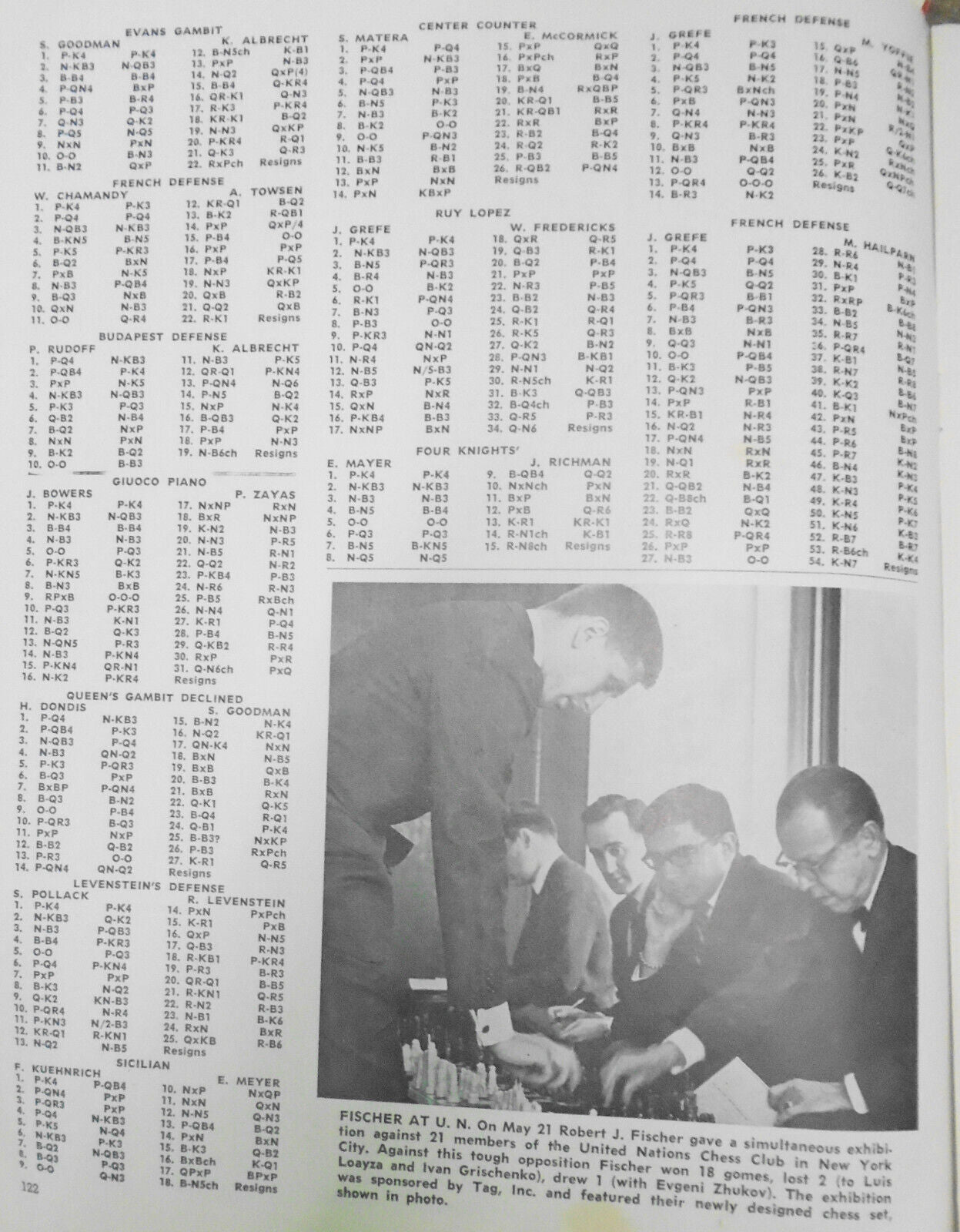 Chess Life, June 1965 - Bobby Fischer at the UN, Spassky-Keres Candidates match