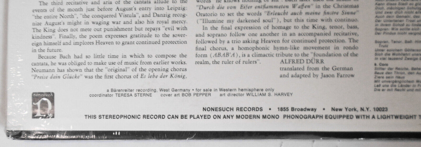 Bach: Preise Dein Glucke... LP - Erna Spoorenberg, Helmuth Rilling SEALED - NEW