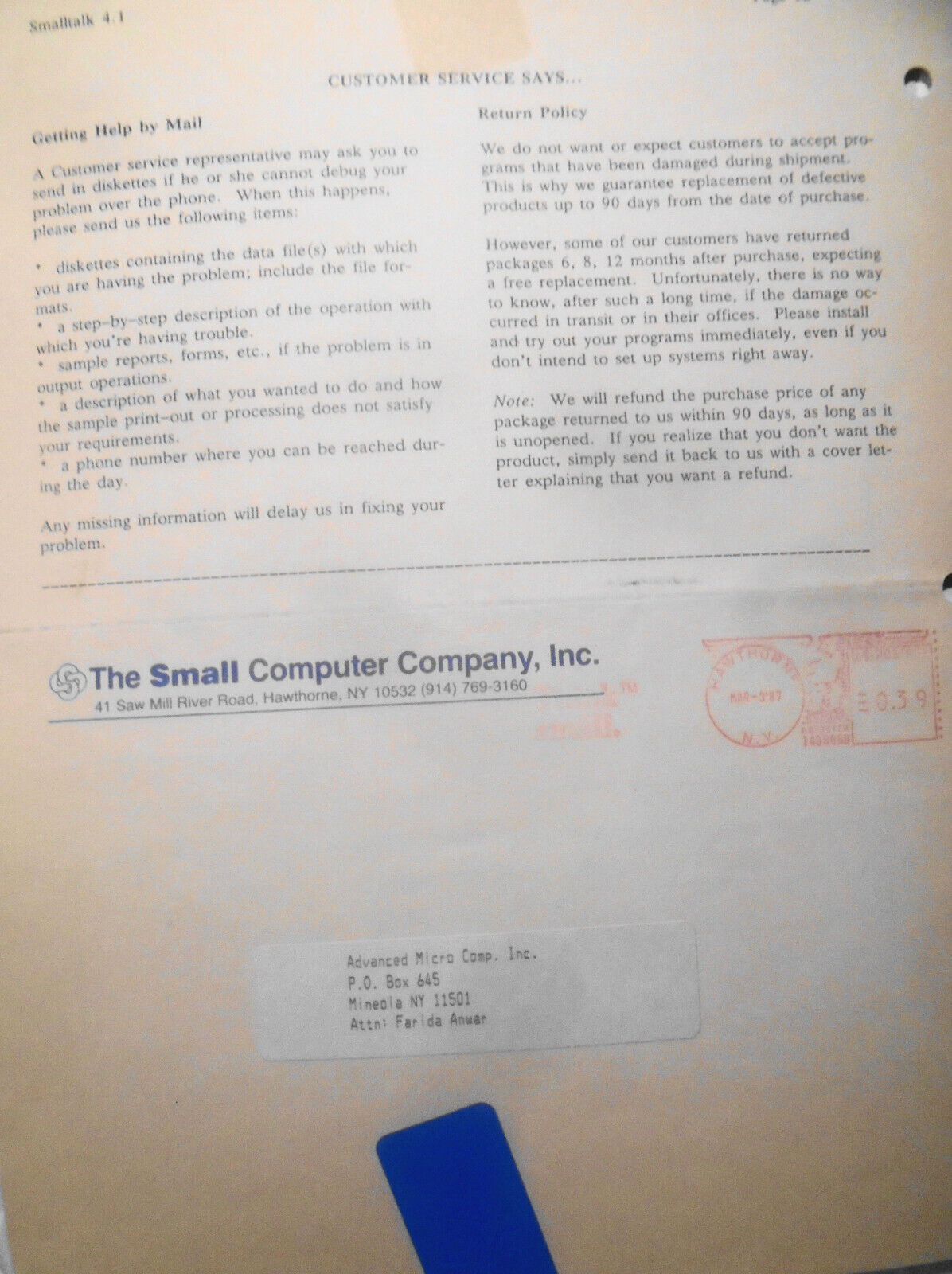Smalltalk Winter 1987 - for filePro users & developers. Radio Shack, et al.