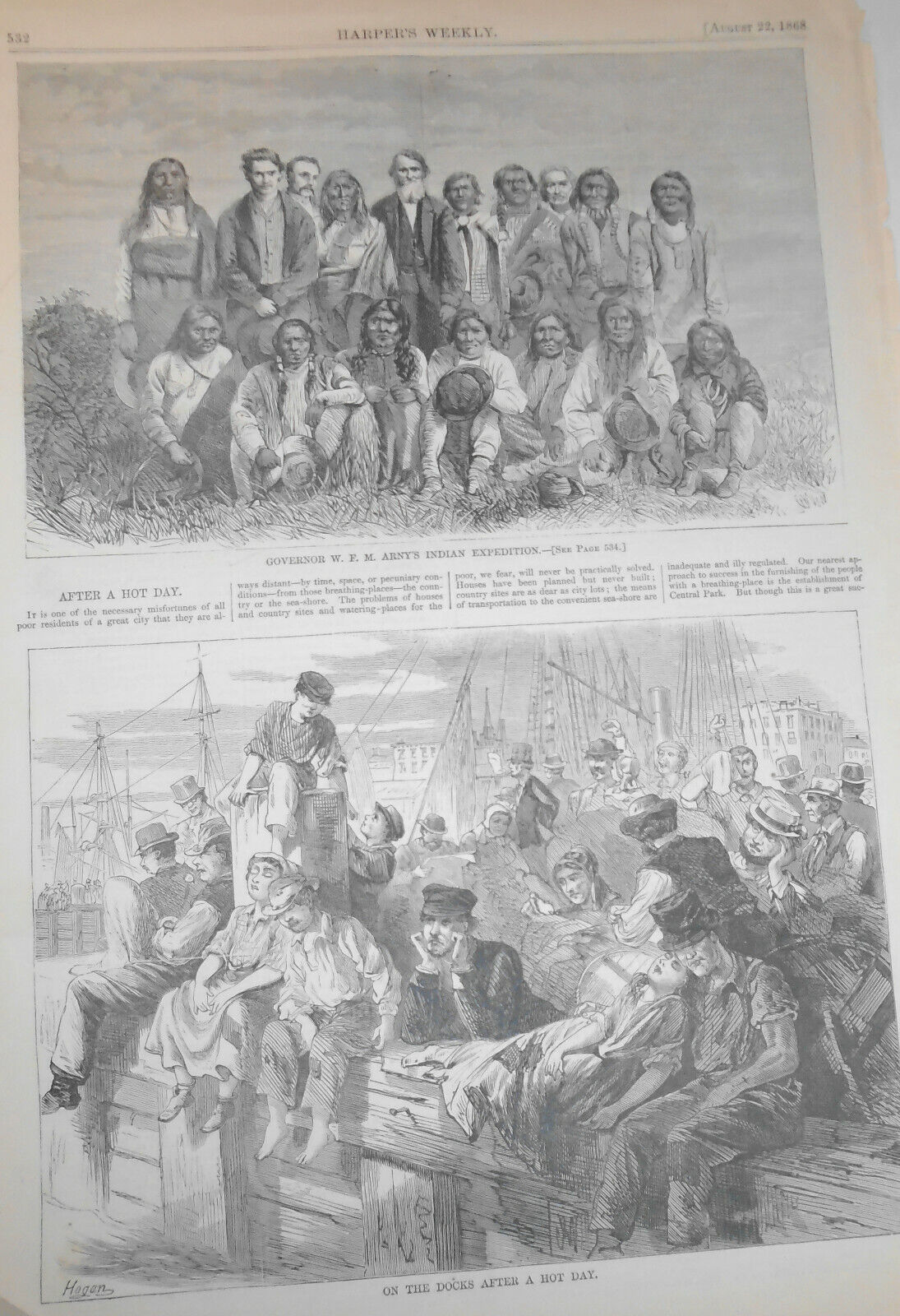 Governor W. F. M. Arny's Indian Expedition - Harper's Weekly, August 22, 1868