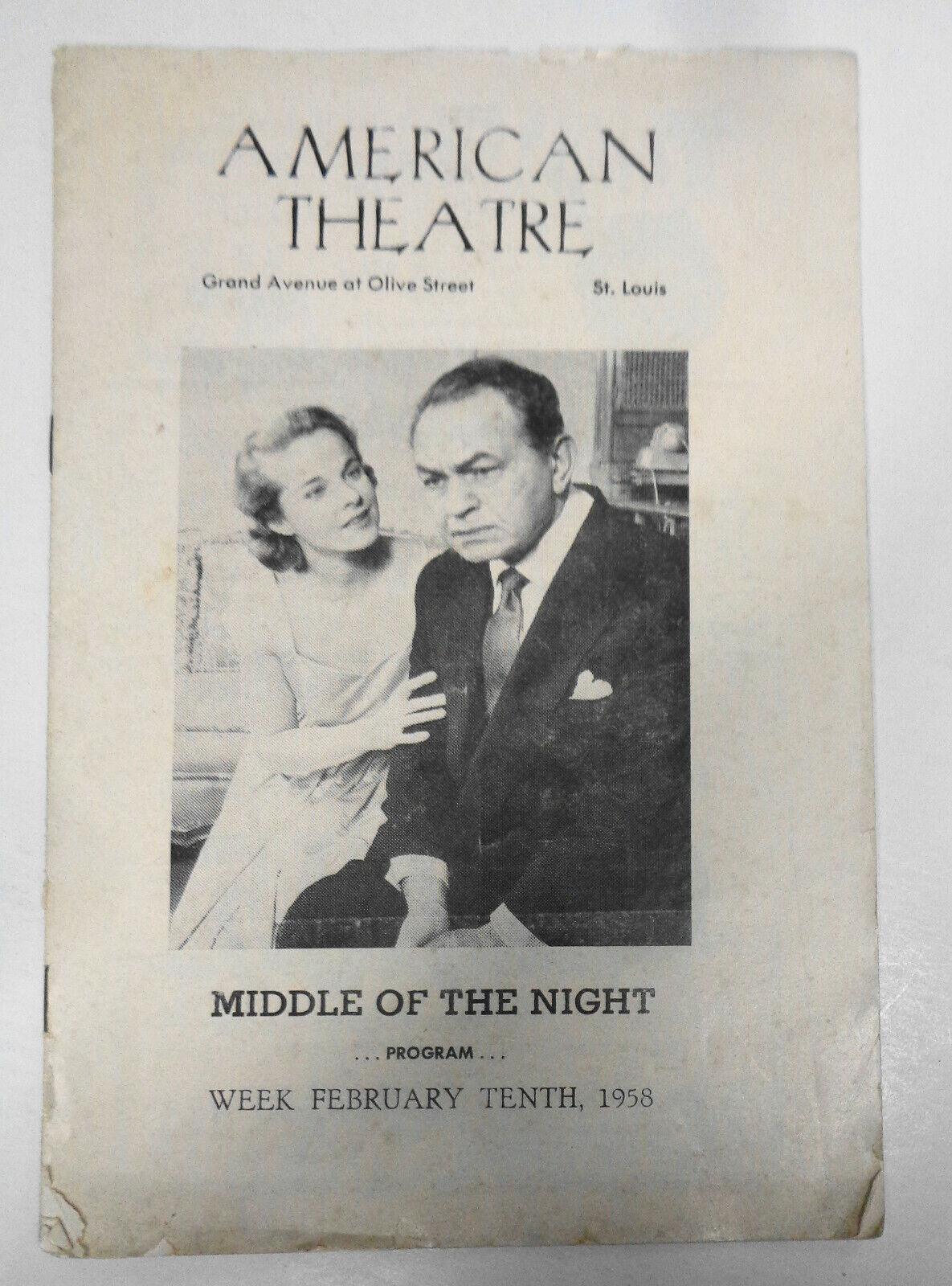 Edward G. Robinson in Middle Of The Night - American Theatre, St. Louis, MO,1958