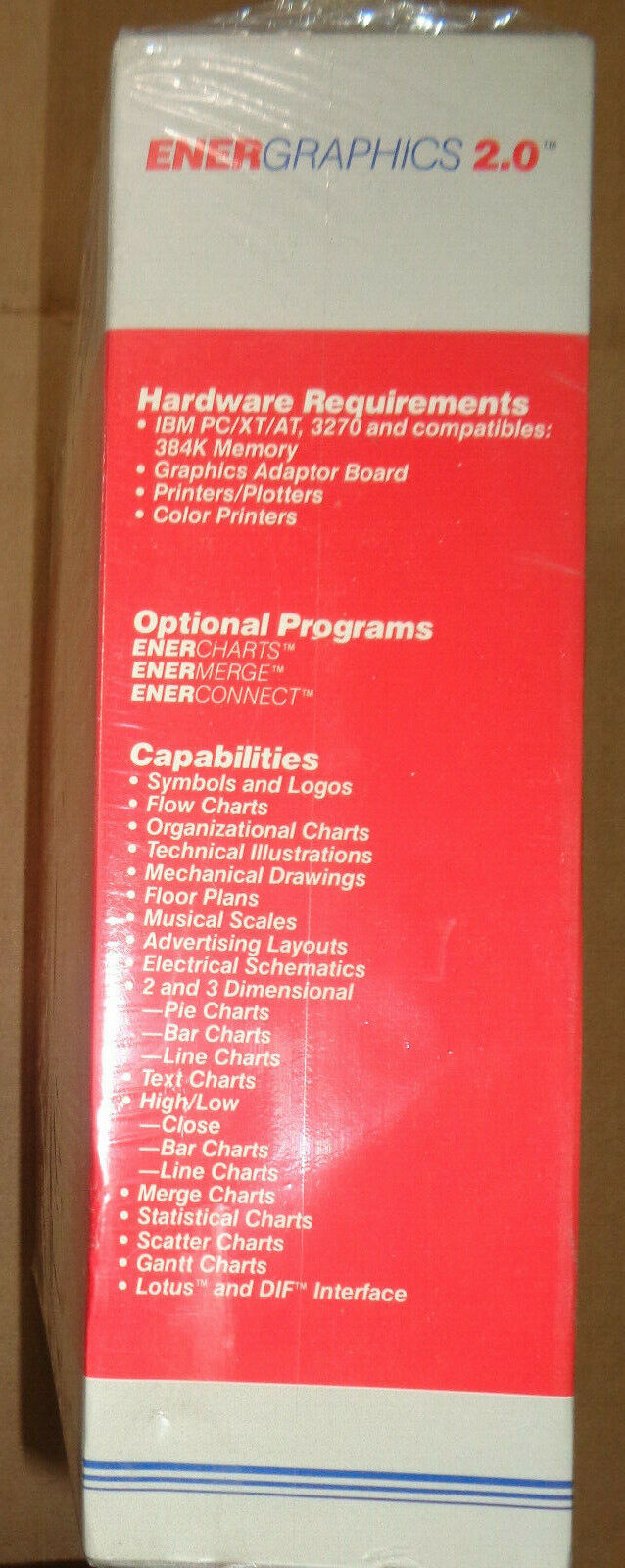 Energraphics by Enertronics - MINT, SEALED - Release 2.2, 1989. For IBM PC, XT,