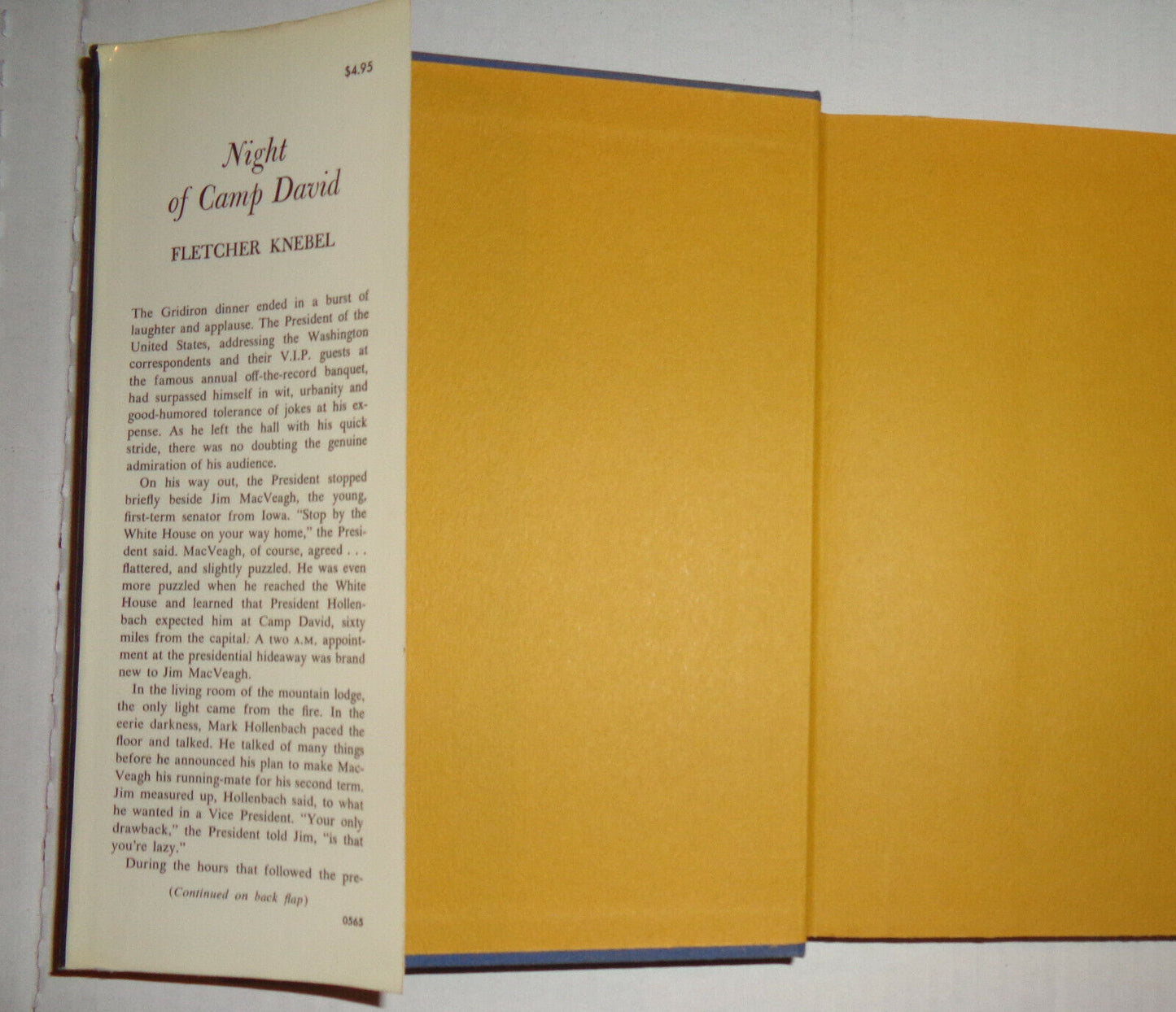 Night of Camp David by Fletcher Knebel First edition 1965 1st printing