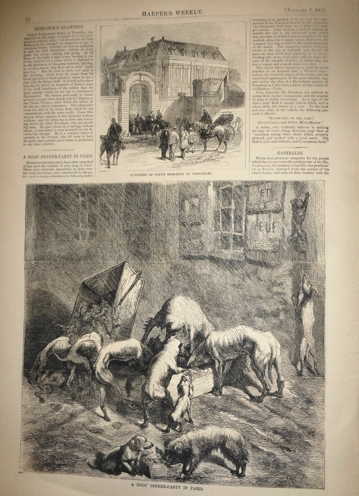 Harper's Weekly, Jan 7, 1871 - with "The Room in which Charles Dickens Wrote"