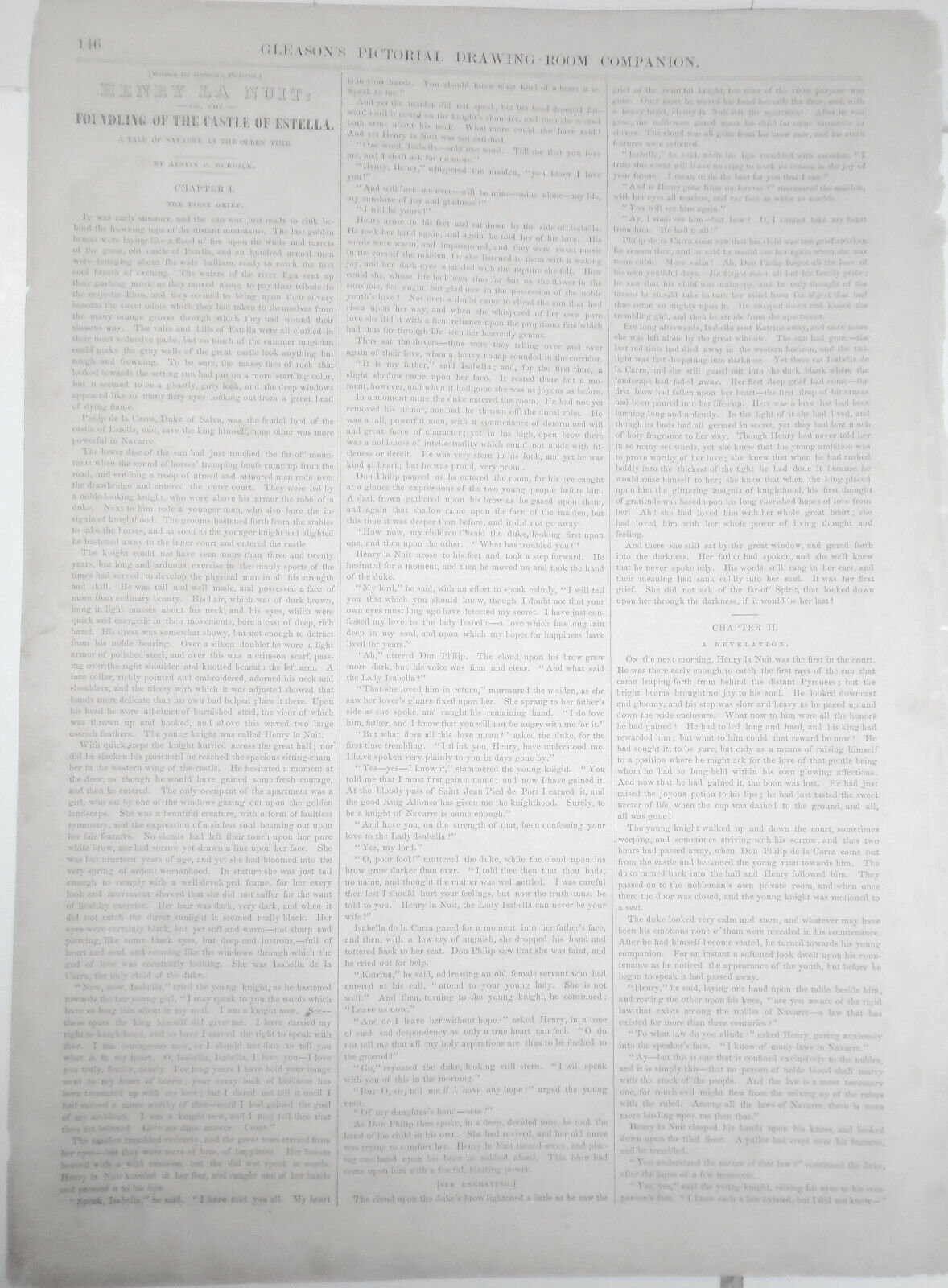 Smelt Fishing - Gleason's Pictorial - March 11, 1854 - Original, Full Front Page