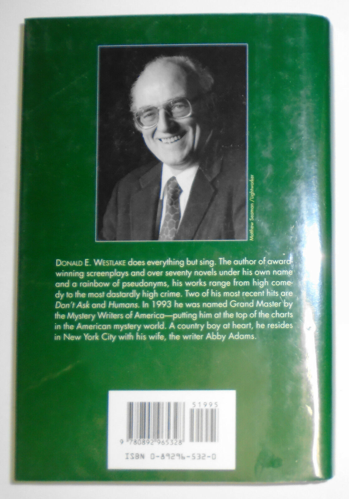 Baby, would I lie? By Donald E. Westlake SIGNED (1994, Hardcover) First edition