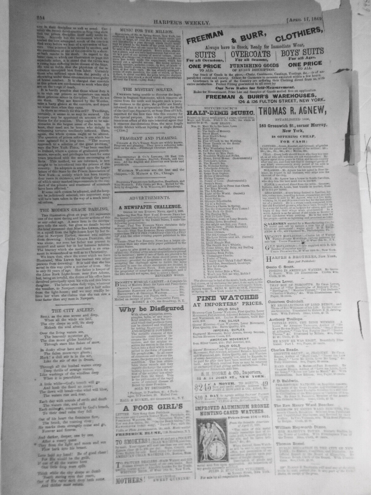 Torture and death by Shower-bath at Sing-Sing Prison, NY - Harper's Weekly 1869