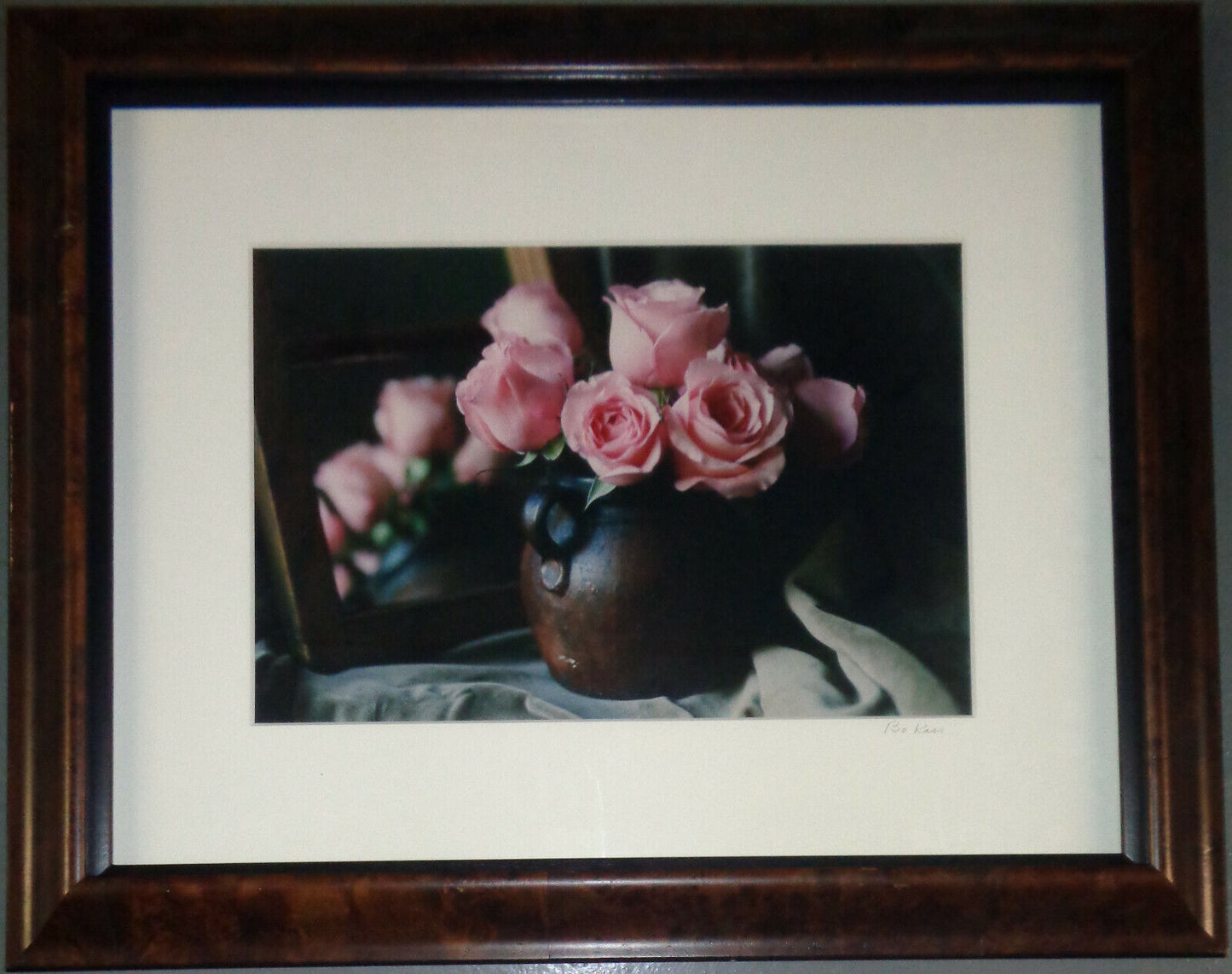 Bo Kass : Pink Roses in Pitcher - SIGNED original C-Print, framed