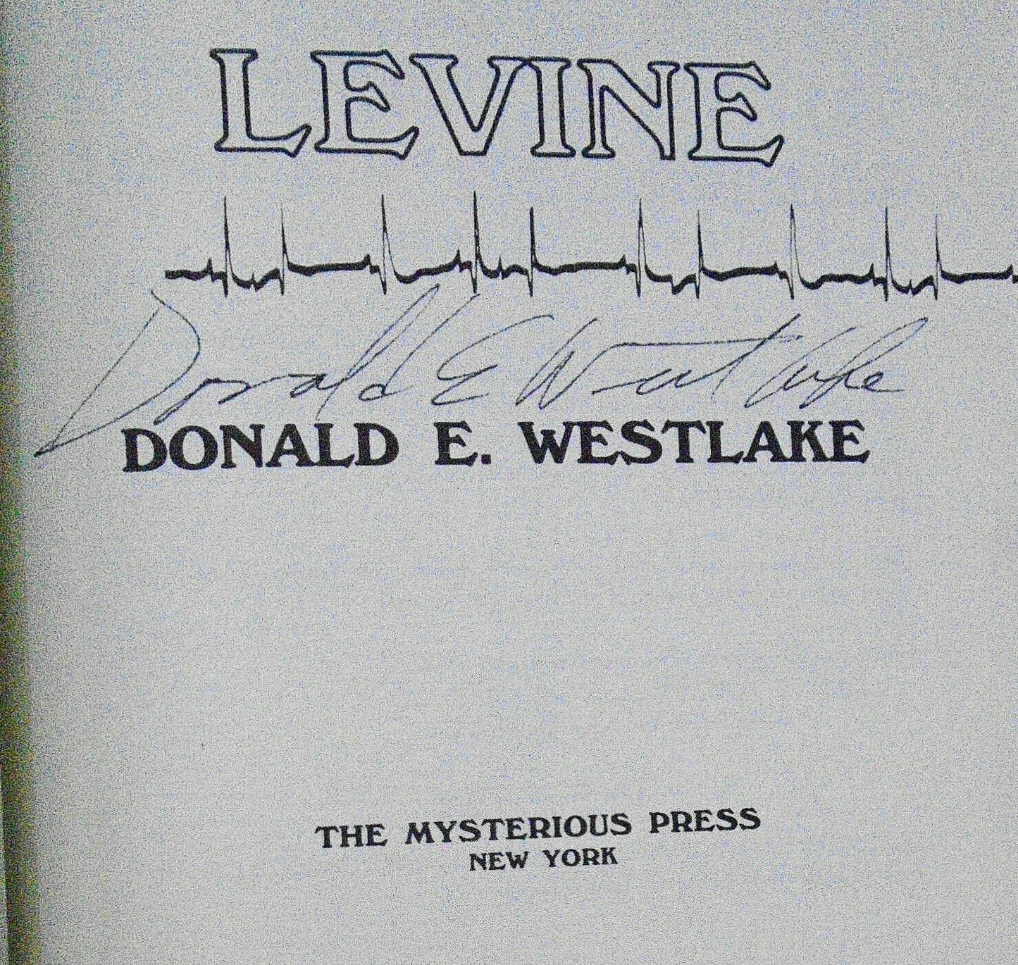 Donald E. Westlake : Levine - SIGNED First Edition. 1984. Fine/Fine