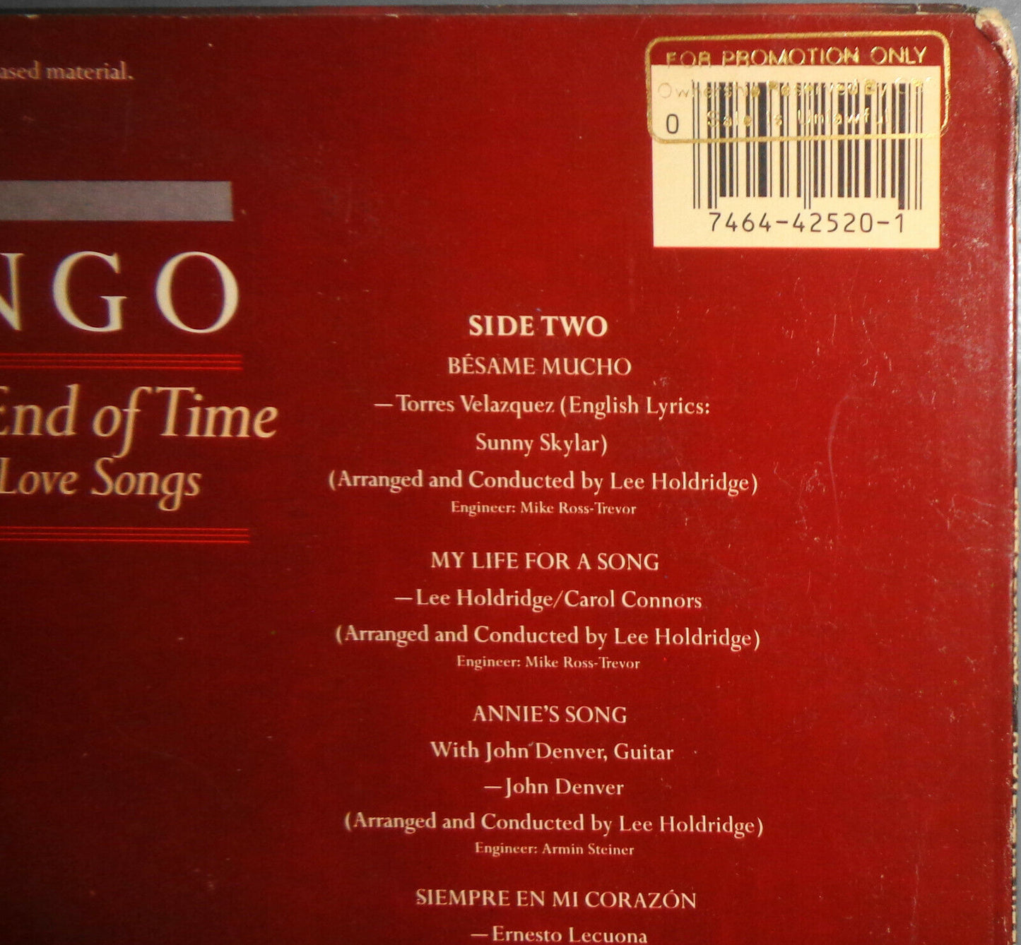 6 Placido Domingo vinyl LP record albums